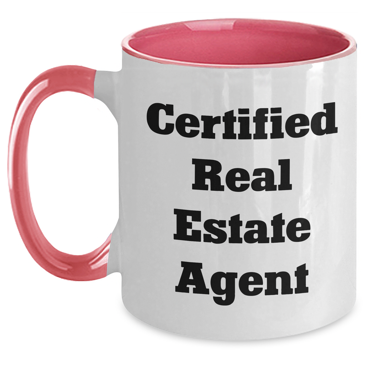 Funny Real Estate Agent Gifts from Friends for Graduation - Two Tone Coffee Mug with Inspirational Quote, 11oz Ceramic, Microwave and Dishwasher Safe - Main