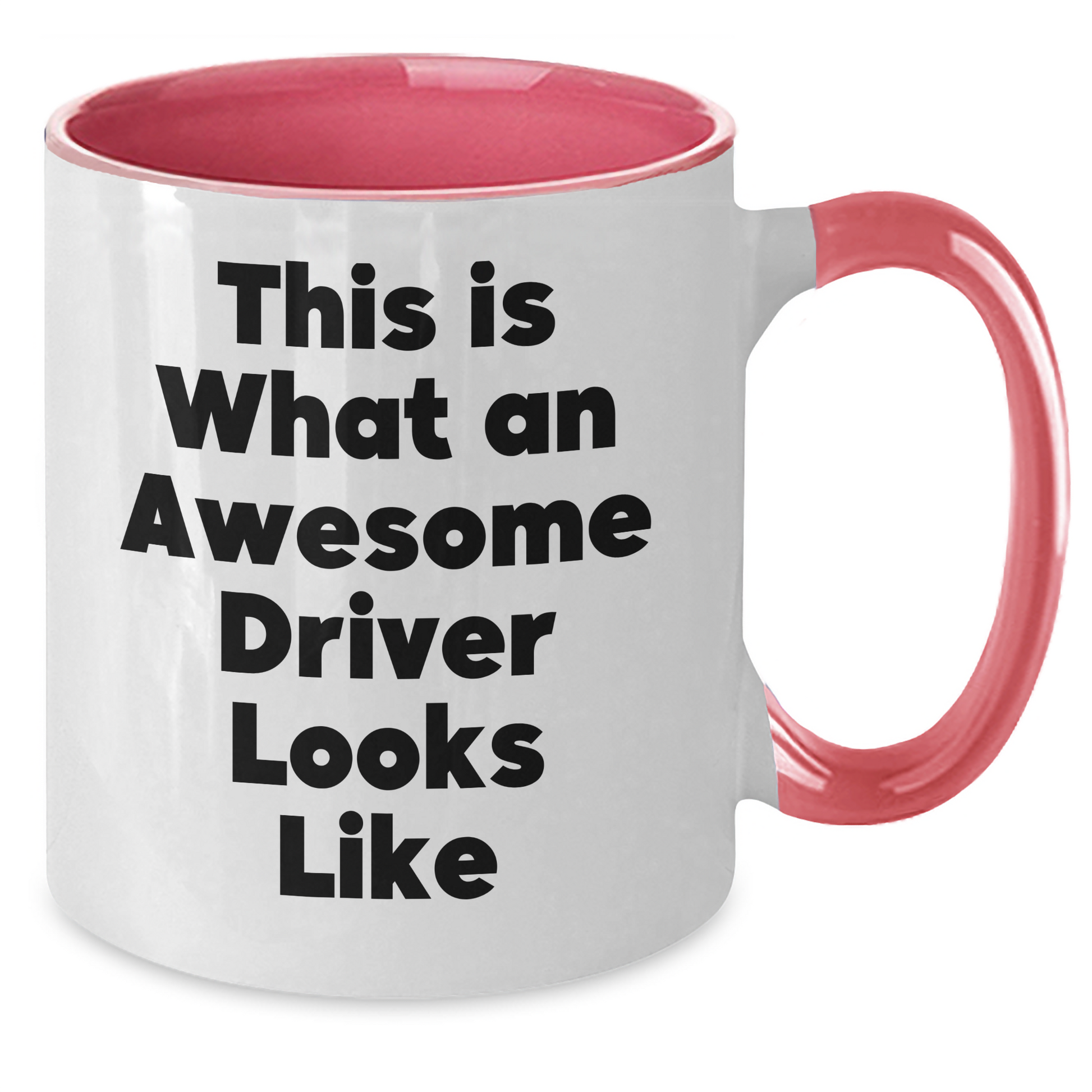 Funny Driver Gifts from Friends - Two Tone Coffee Mug for Driver's Graduation - 'This Is What An Awesome Driver Looks Like' Quote - Additional