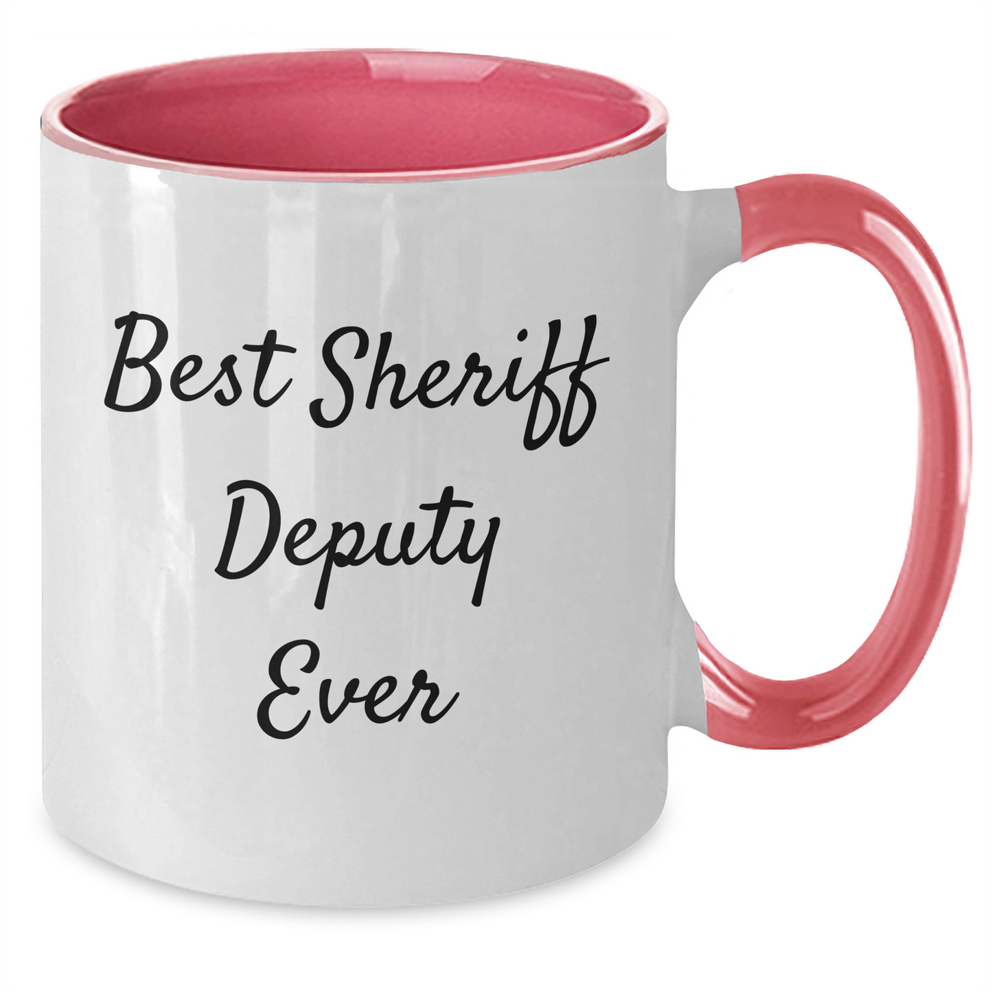 Funny Sheriff Deputy Gifts - Best Sheriff Deputy Ever Two Tone Coffee Mug, Sheriff Deputy Lover's Unique Father's Day Unique Gift from Friends, Coworkers, Family - Additional