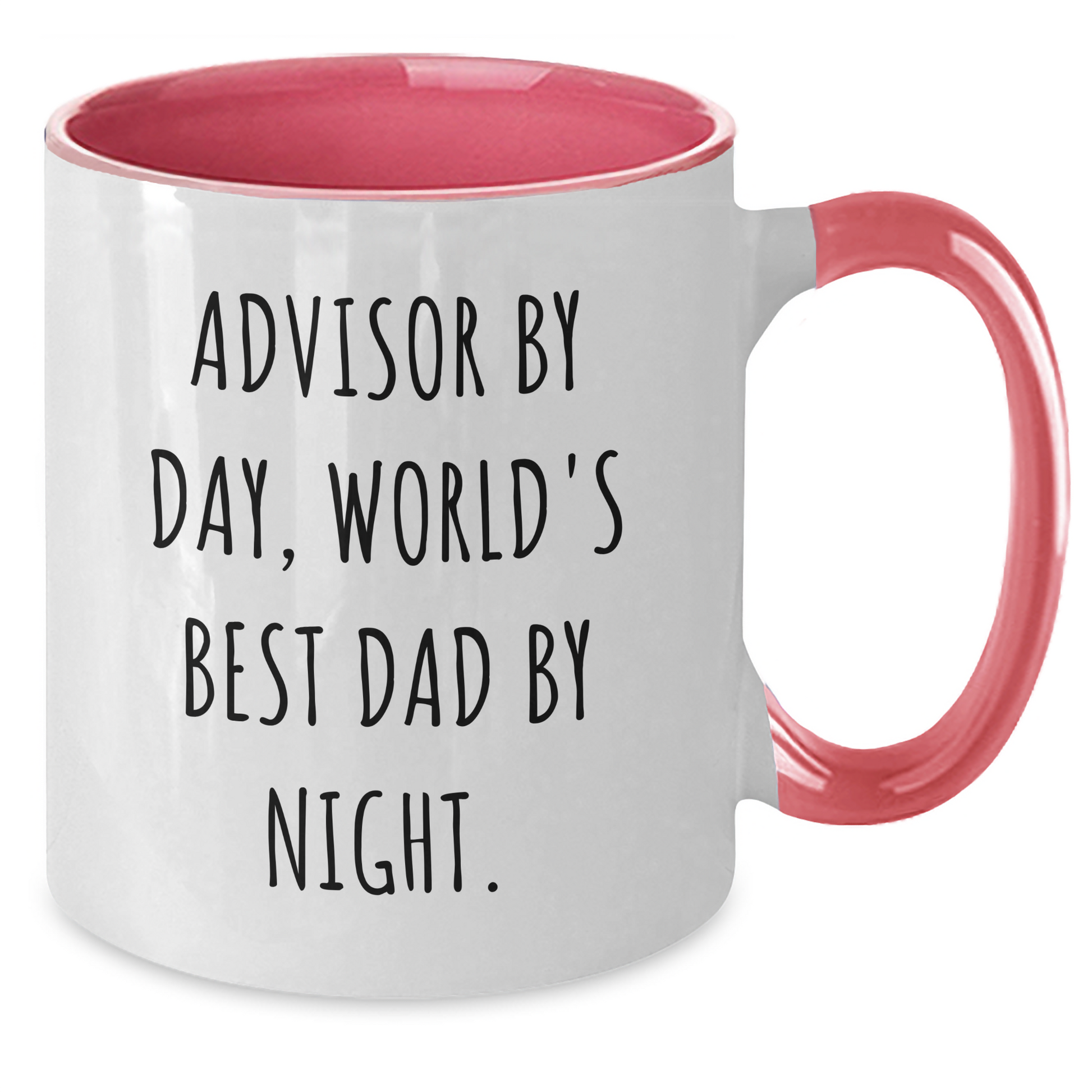 Funny Advisor Gifts By Day, World's Best Dad By Night Two Tone Coffee Mugs For Him Gifts from Family on Father's Day - Additional