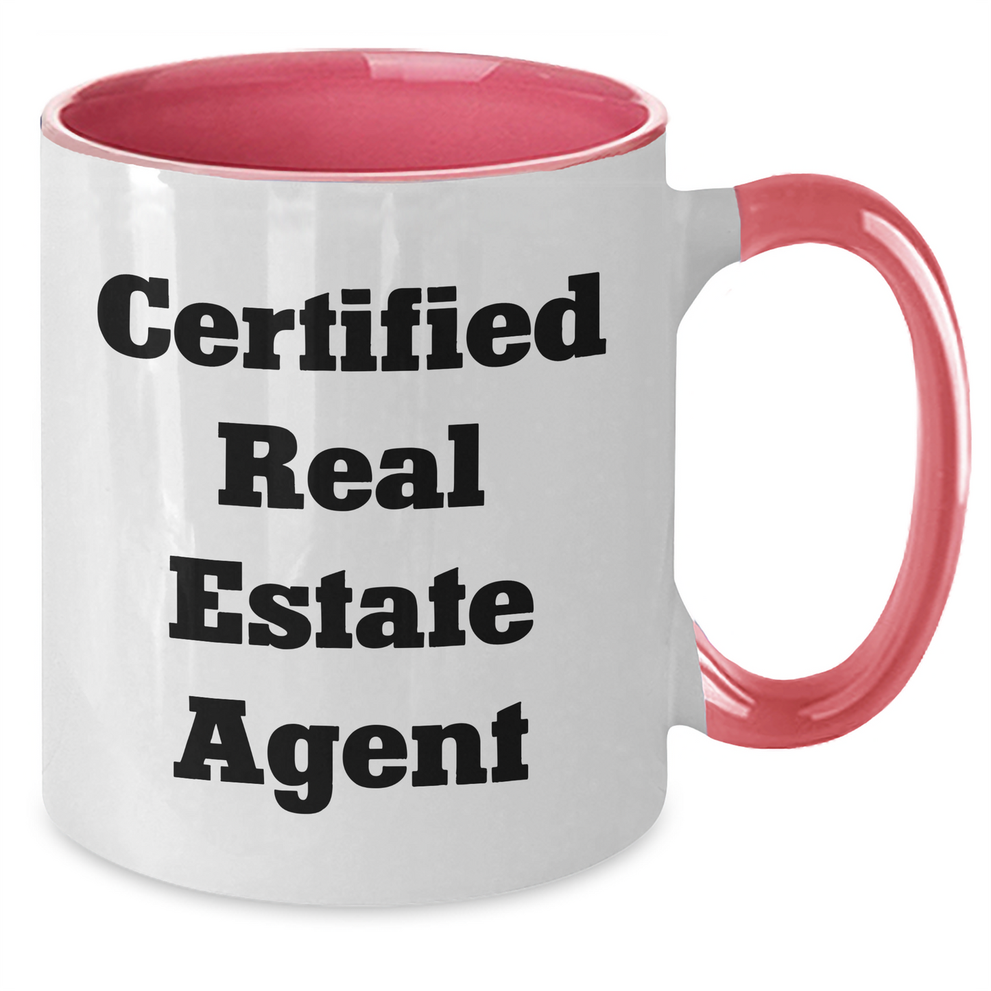 Funny Real Estate Agent Gifts from Friends for Graduation - Two Tone Coffee Mug with Inspirational Quote, 11oz Ceramic, Microwave and Dishwasher Safe - Additional