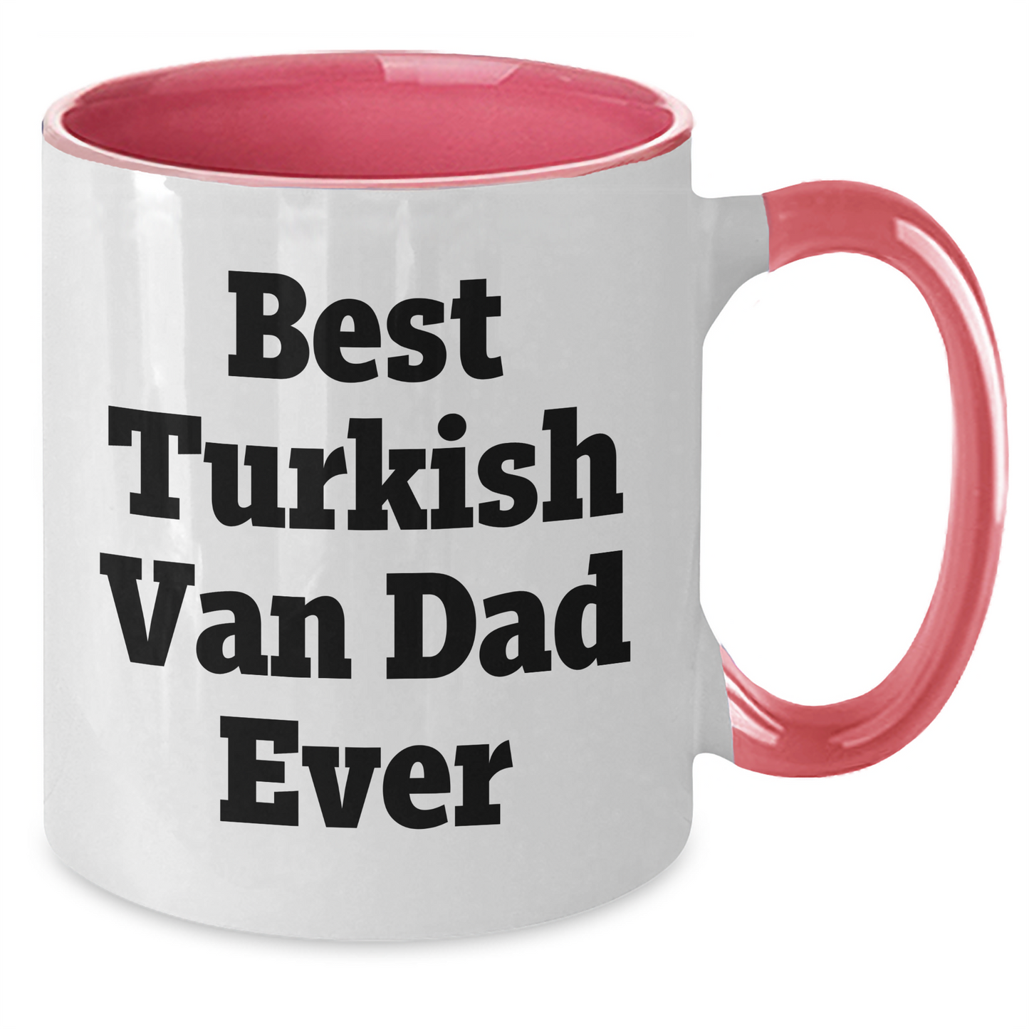 Fun Turkish Van Cat Dad Gifts from Men, Best Turkish Van Dad Ever Two Tone Coffee Mug, Father's Day Unique Gifts for Turkish Van Cat Enthusiasts - Additional