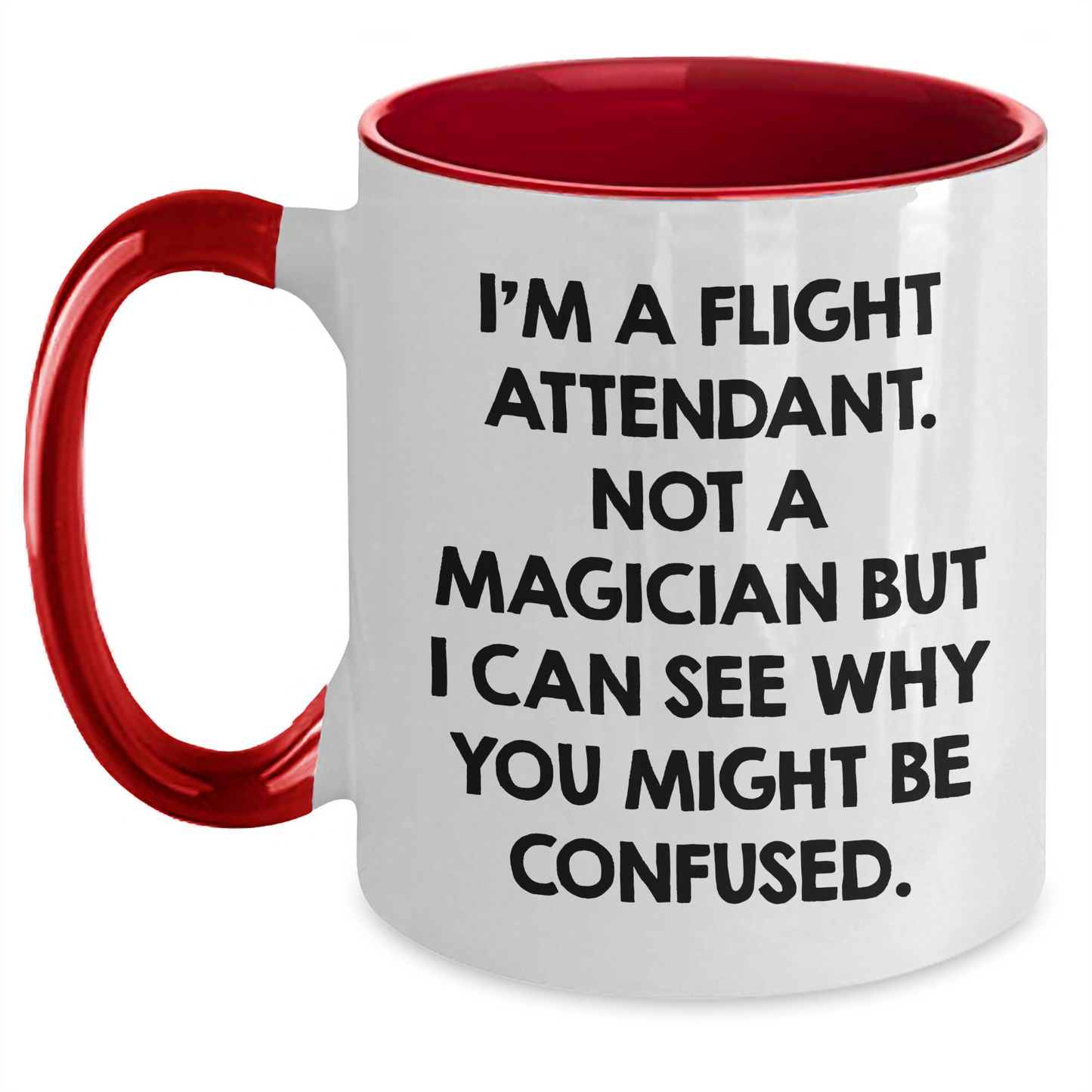 Flight Attendant Humor Gifts from Friends for Father's Day Two Tone Coffee Mug - Main