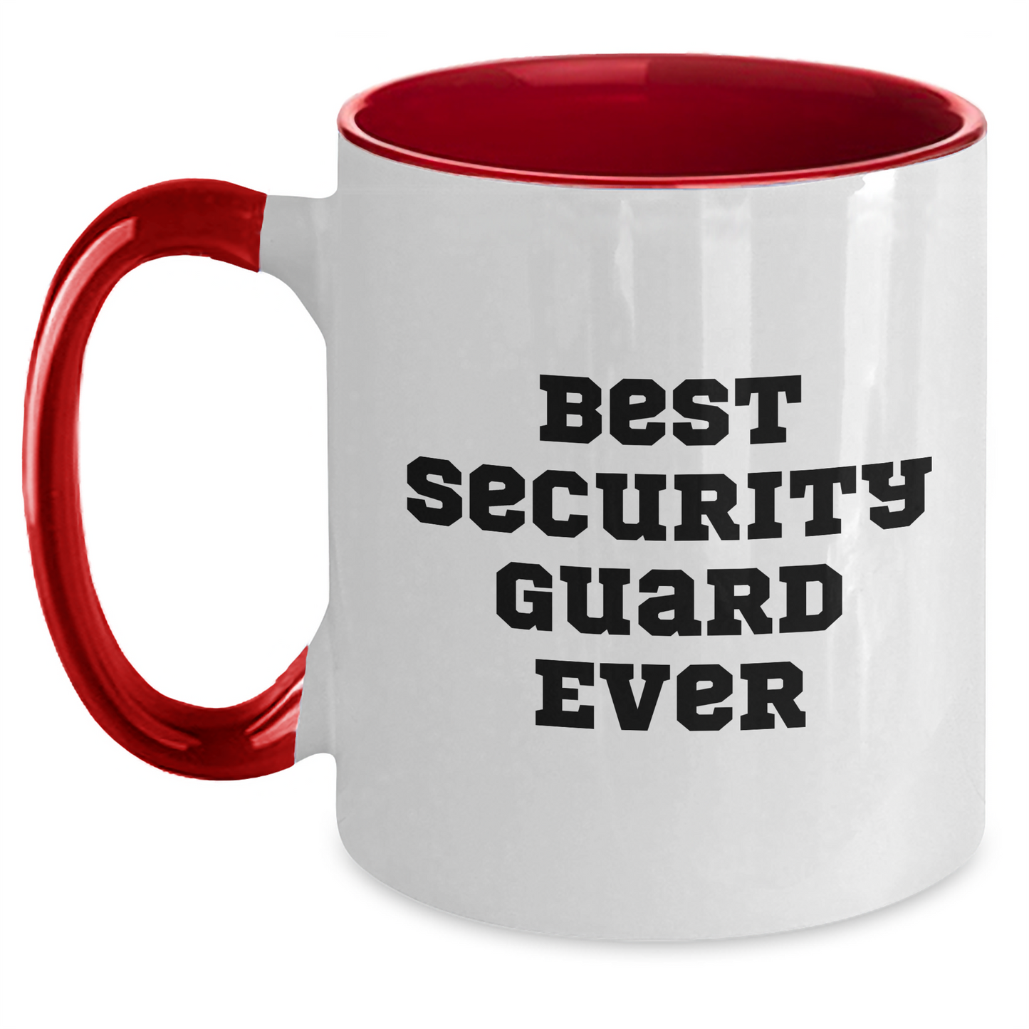 Funny Security Guard Gifts - Best Security Guard Ever Two Tone Coffee Mug for Men, Women, or Friends - Graduation Unique Gifts from Coworkers, Family - Main