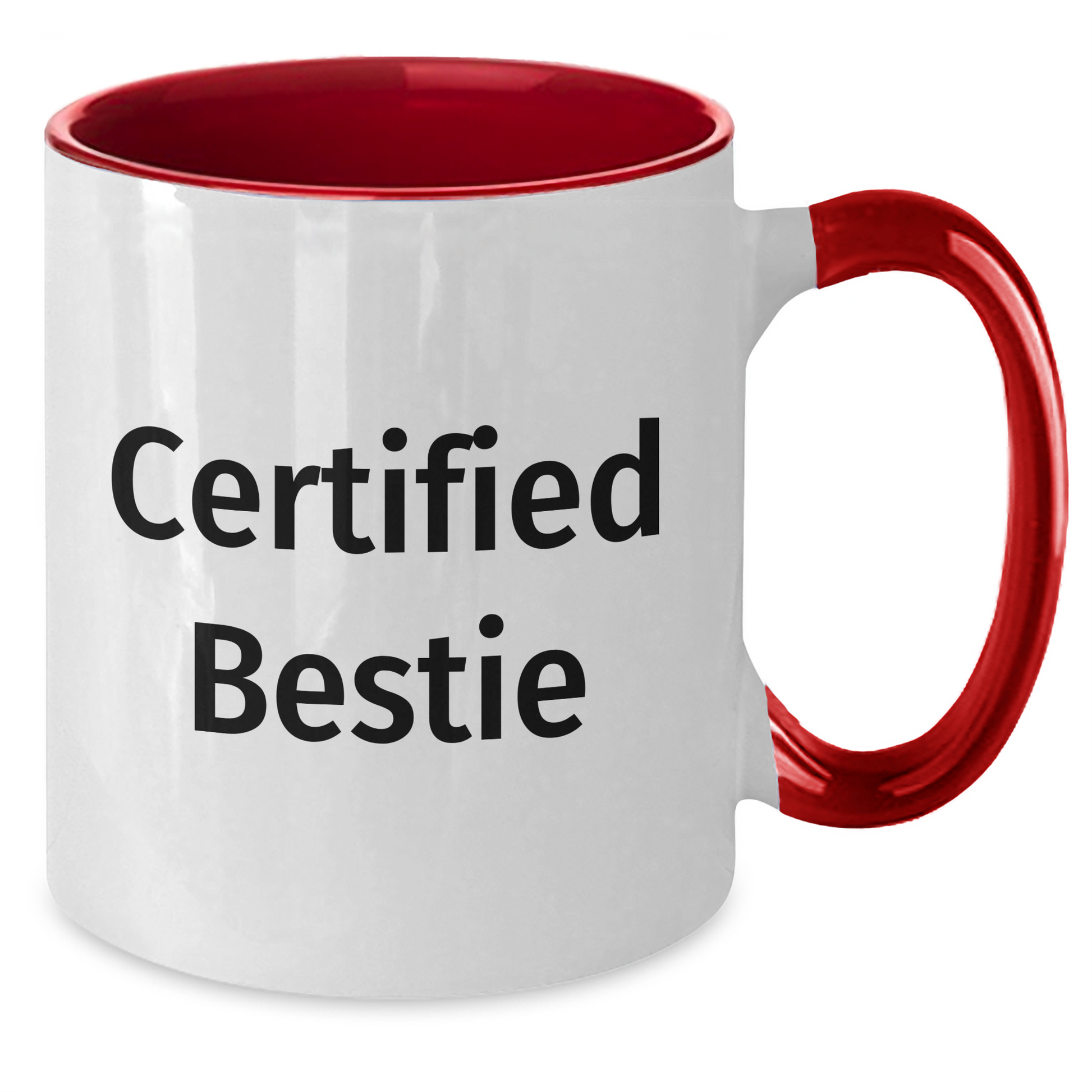 Funny Bestie Gifts from Men - Certified Bestie Two Tone Coffee Mug for Bestie, Unique Father's Day Unique Gifts - Additional
