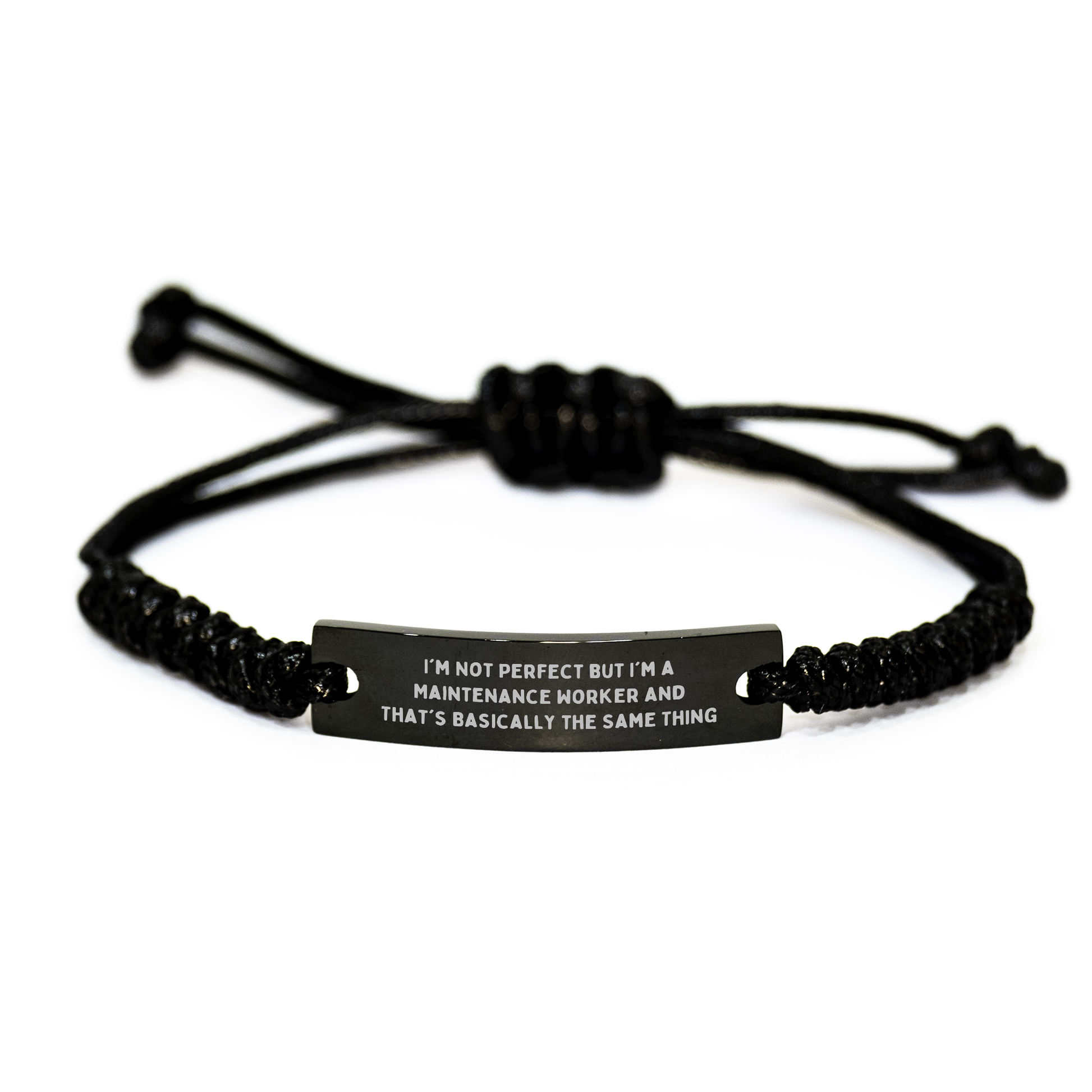 Funny Maintenance Worker Gifts - I'm Not Perfect Rope Bracelet for Dad's Birthday, Unique Father's Day Unique Gifts from Family, Coworkers, Friends, Maintenance Worker lovers - Image 1