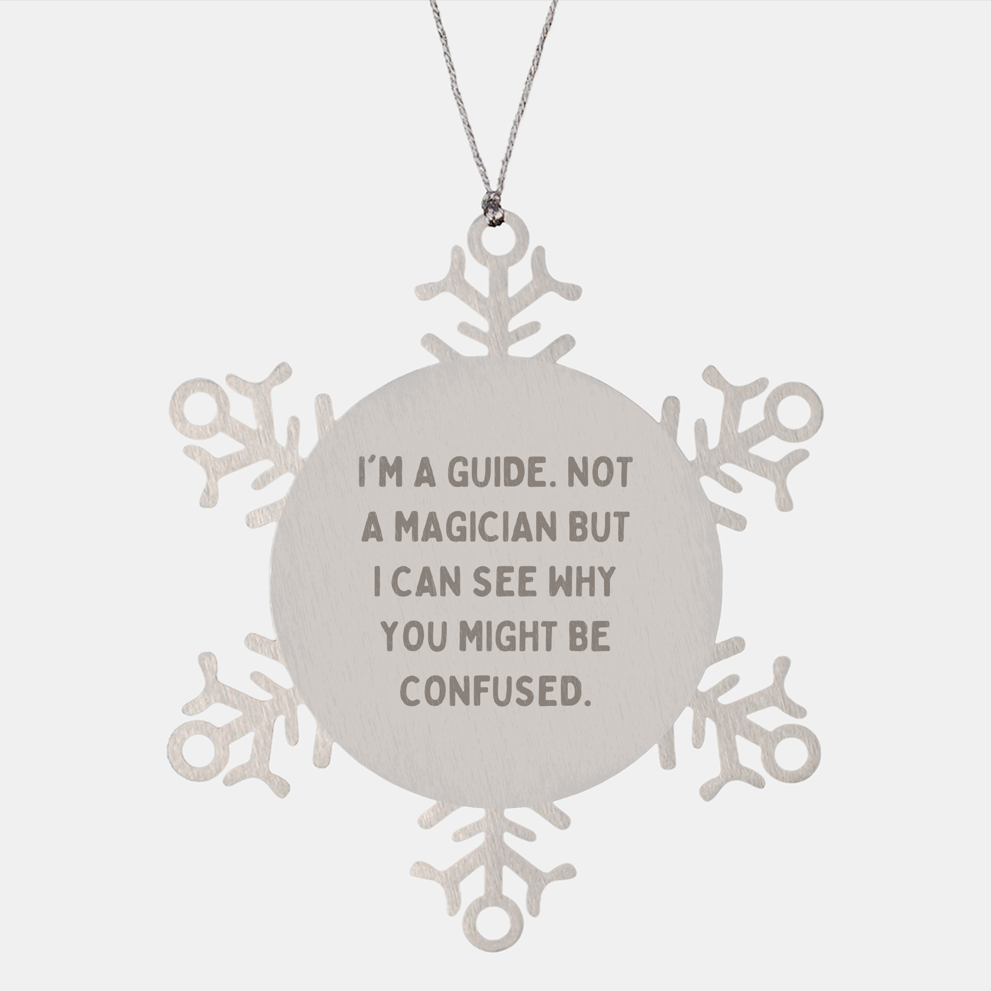 Funny Guide Snowflake Ornament Gifts from Friends, Coworkers, or Family for Christmas - Image 1