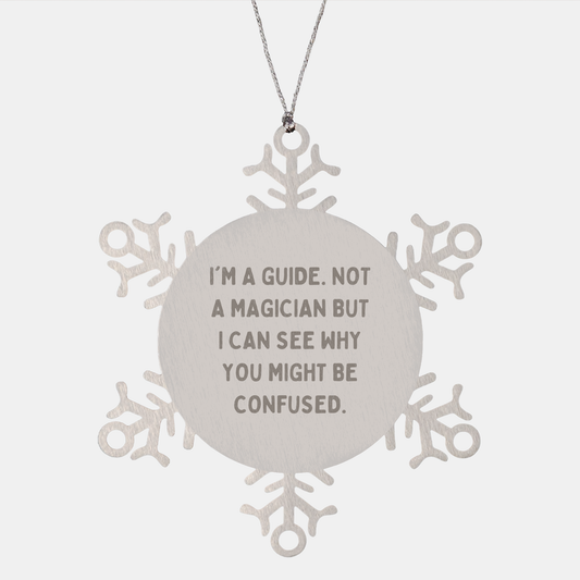 Funny Guide Snowflake Ornament Gifts from Friends, Coworkers, or Family for Christmas - Image 1