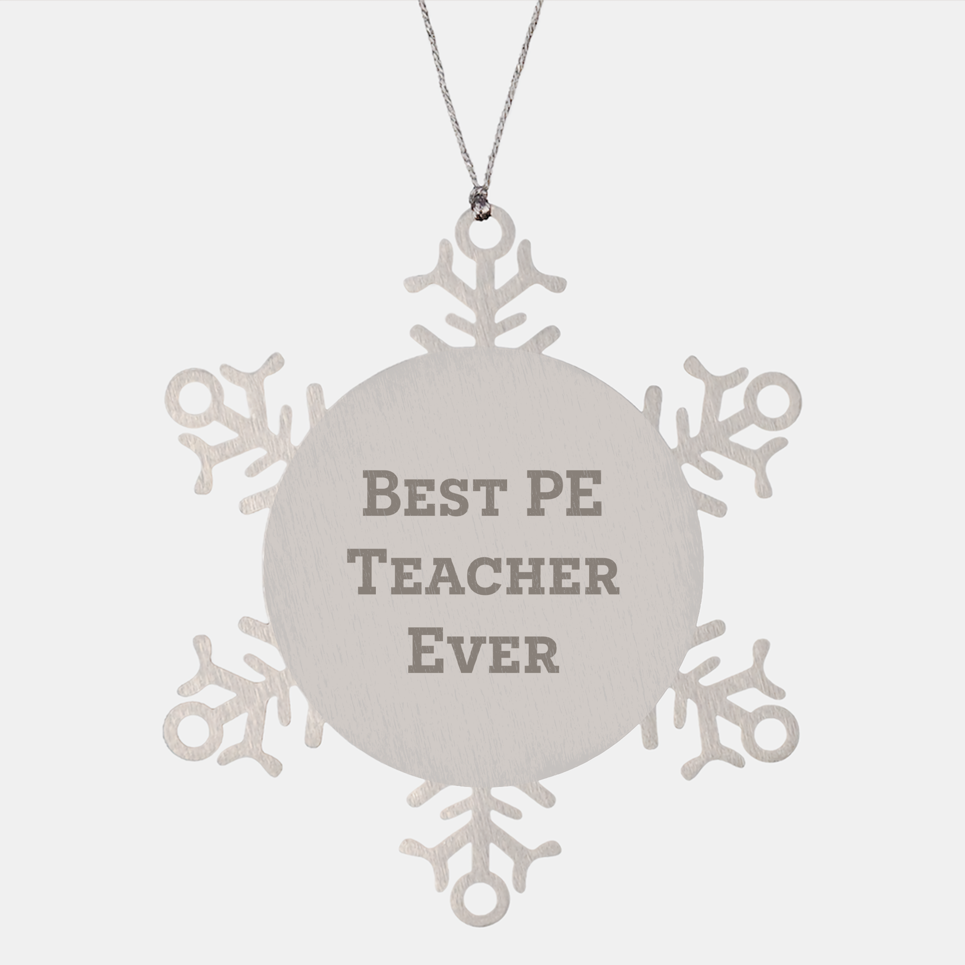 Funny Inspirational Gifts from Men to PE Teachers - Snowflake Ornament for Christmas - Image 1