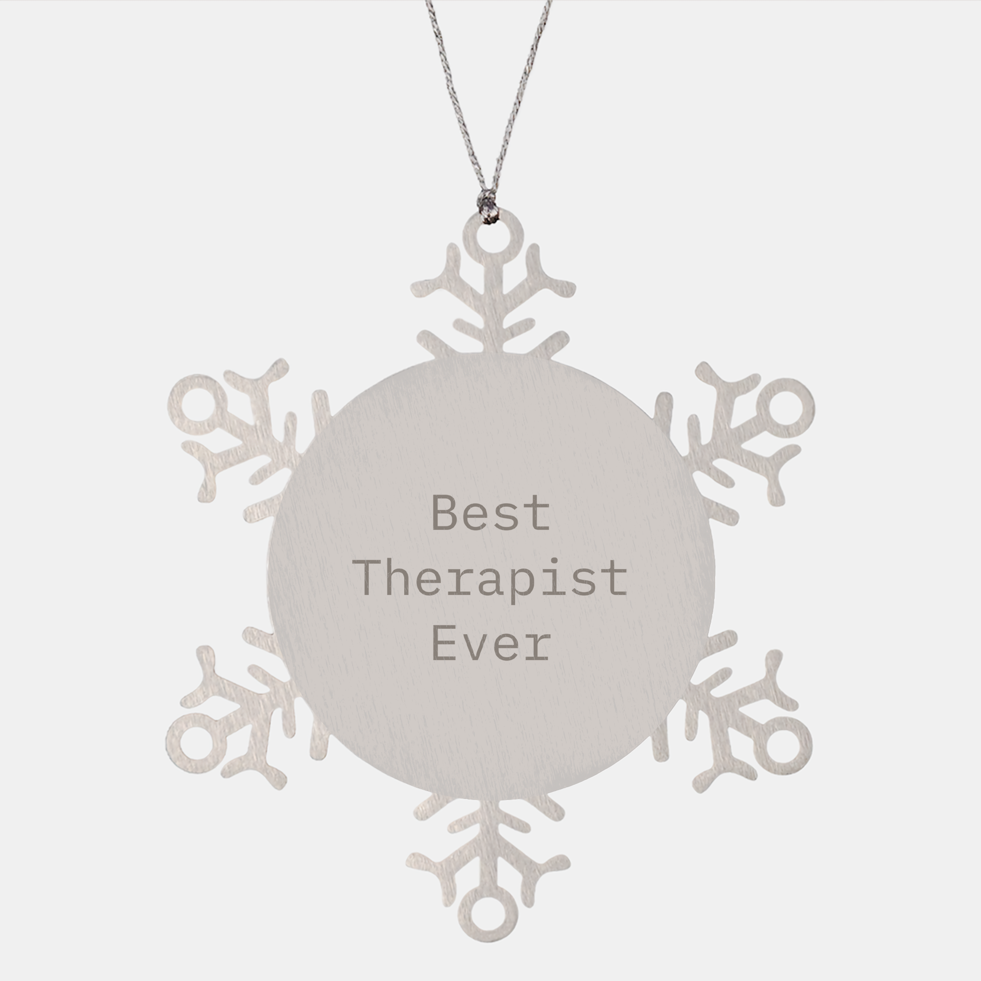 Funny Therapist Gifts from Friends for Best Therapist Ever Snowflake Ornament, Unique Christmas Unique Gifts - Image 1