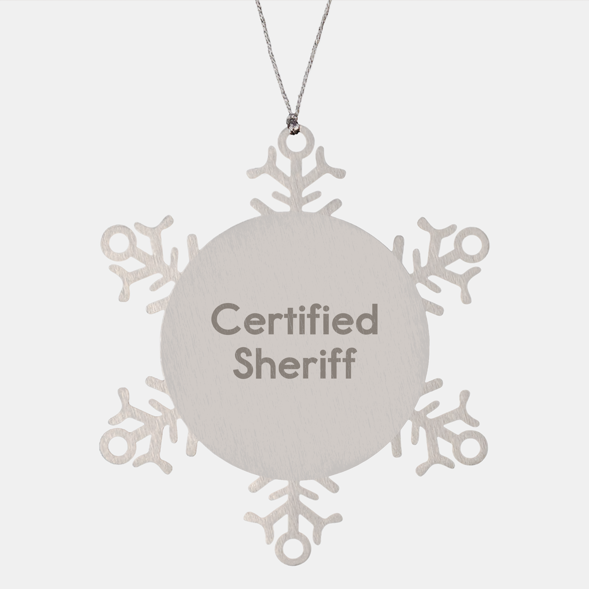 Funny Sheriff Snowflake Ornament Gifts from Friends for Sheriff Christmas Unique Gifts - Image 1