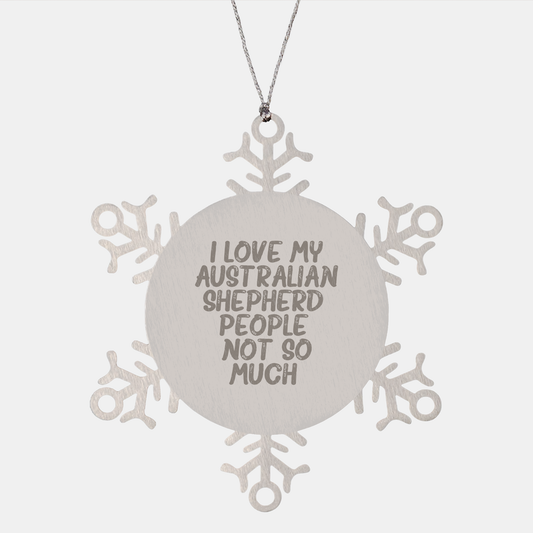 Australian Shepherd Dog Lovers Snowflake Ornament Gifts from Friends for Christmas - Image 1