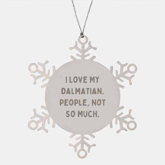 Dalmatian Dog Lover's Humorous Snowflake Ornament Gifts from Family, Friends, or Coworkers for Christmas - Image 1