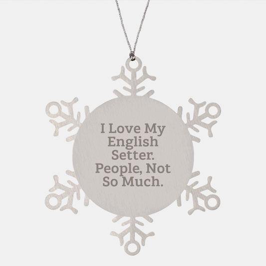 English Setter Dog Lovers Snowflake Ornament Gifts from Friends to Family for Christmas - Image 1