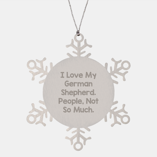 German Shepherd Dog Lovers Funny Snowflake Ornaments Gifts from Friends and Family for Men Women - Image 1