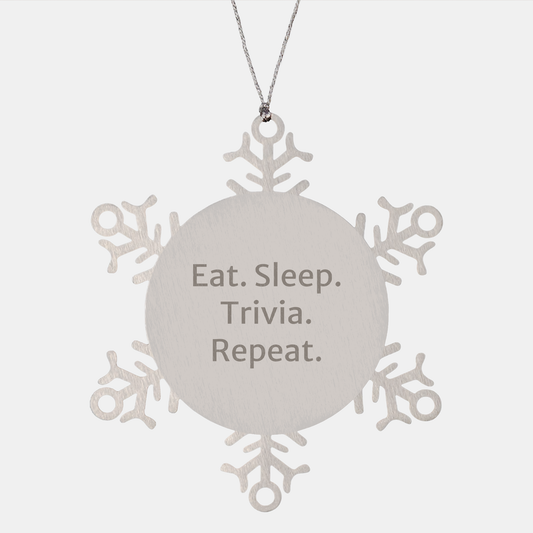 Trivia Lovers' Delight, Snowflake Ornament Gifts from Friends, Family, or Coworkers for Christmas - Image 1