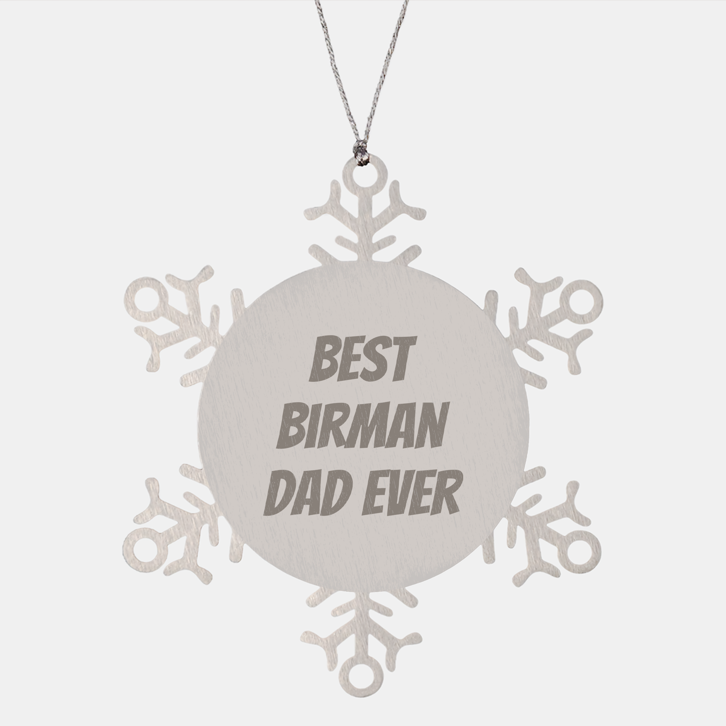 Funny Birman Cat Dad Gifts Snowflake Ornaments from Family to Friends, Best Christmas Unique Gifts for Men, Women, Coworkers, and Family - Image 1