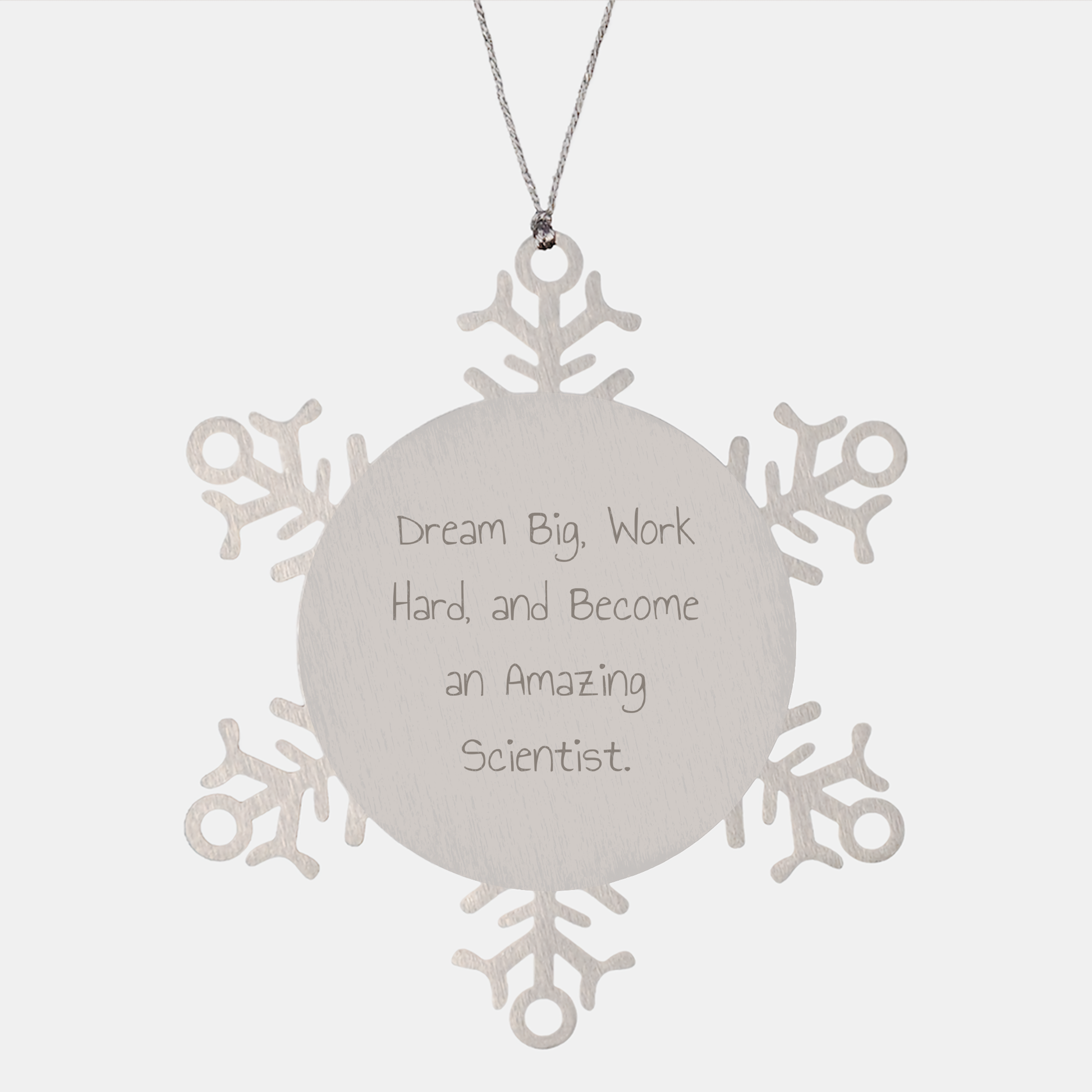 Inspirational Scientist Gifts: Funny Snowflake Ornament for Christmas, Gifts from Friends, Gifts for Scientist, Unique Present for Men and Women - Image 1