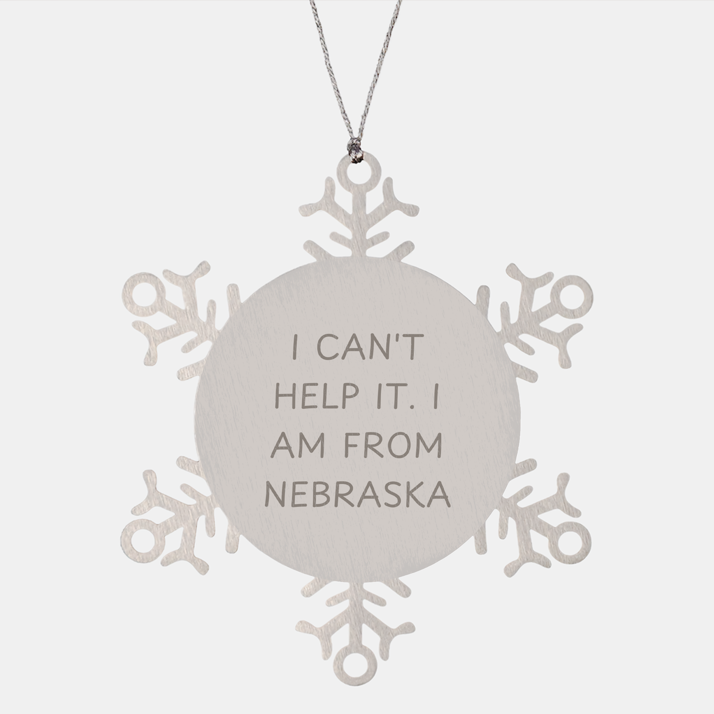 Nebraska Snowflake Ornament, Funny Quote Gift for Nebraska Women, Gifts from Nebraska, Christmas Unique Gifts for Family, Friends, Coworkers - Image 1