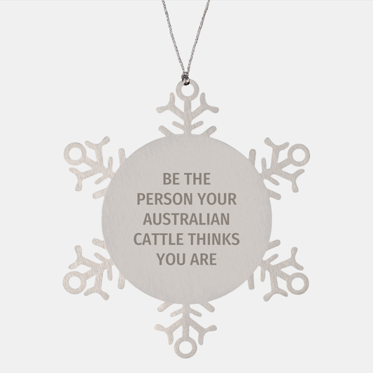 Australian Cattle Dog Lover Gifts from Friends for Men or Women Christmas Unique Snowflake Ornaments - Image 1