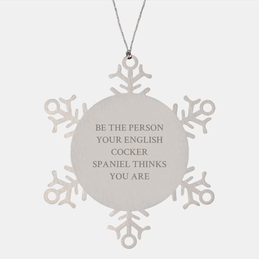 Funny English Cocker Spaniel Dog Gifts: Snowflake Ornaments for Christmas, Quotes to Inspire, Gifts from Women, for Men, Family & Friends - Image 1