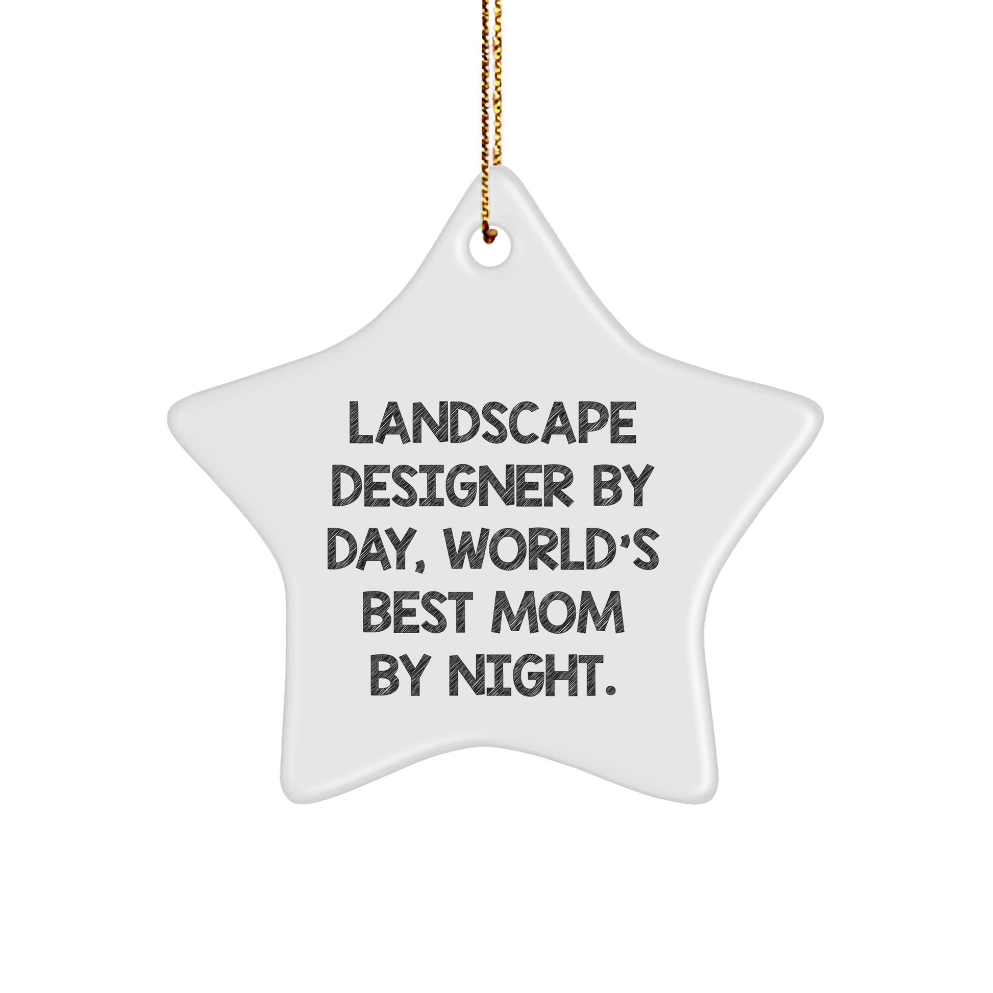 Landscape Designer By Day, Star Ornament By Night - Funny Gifts for Landscape Designers, Christmas Unique Gifts from Family - Image 1