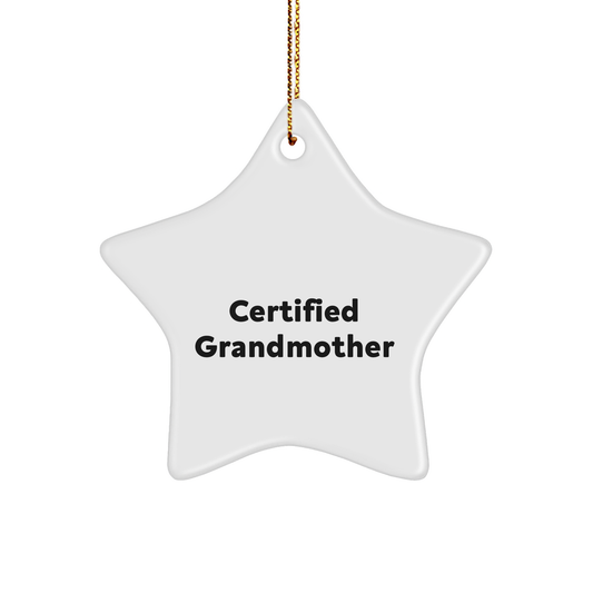 Funny Grandmother Gifts from Men to Grandmother - Star Ornament for Christmas - Image 1