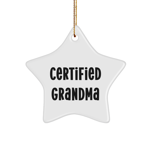 Funny Grandma Star Ornament Gifts from Men to Grandma on Christmas - Image 1