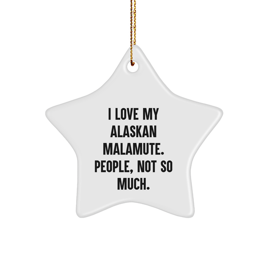 Alaskan Malamute Dog Star Ornament Funny Gift from Friends or Family, Perfect for Christmas - Image 1