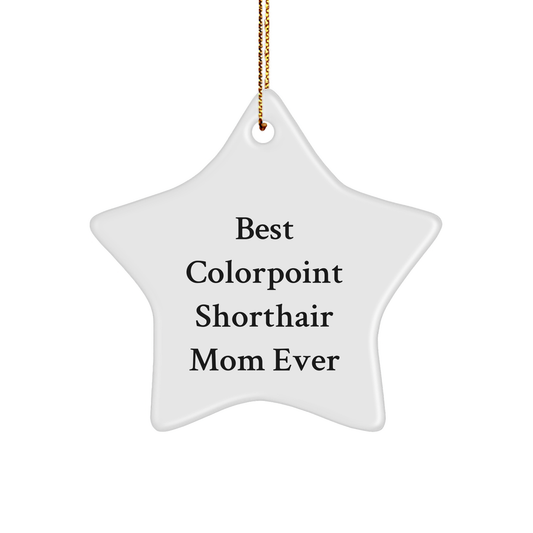 Colorpoint Shorthair Cat Mom's Funny Star Ornament Gifts from Family, Christmas Unique Gifts for Her - Image 1