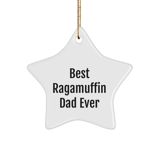 Ragamuffin Cat Star Ornament, Gifts from Dad, Funny Quote, Christmas Unique Gifts for Ragamuffin Cat Lovers - Image 1