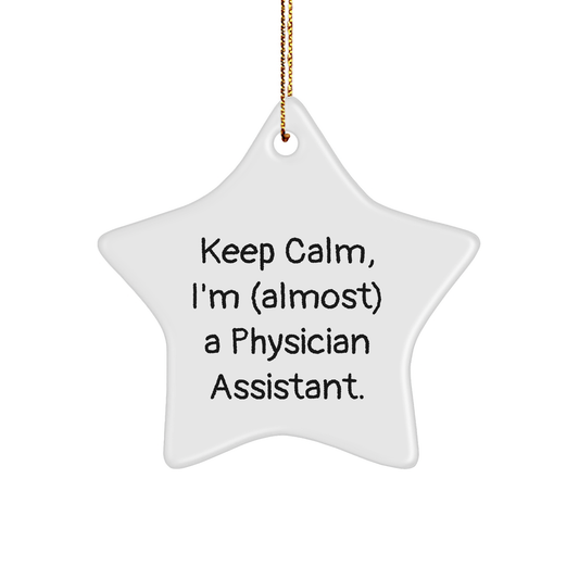 Funny Physician Assistant Quote Star Ornament Gifts from Friends, Coworkers, or Family for Christmas Unique Presents - Image 1