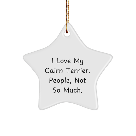 Cairn Terrier Dog Lovers Star Ornament, Gifts from Friends for Family, Funny Quote Christmas Decoration - Image 1