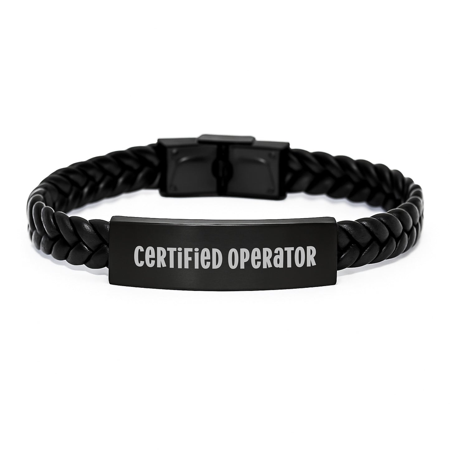 Operator Gifts from Friends - Funny Quote Interlaced Leather Bracelet for Birthday, Gifts for Operator, Men, Women, and Friends - Image 1