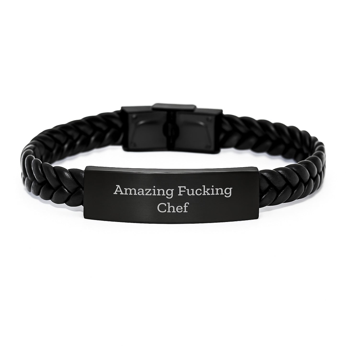 Funny Chef Gifts for Men from Amazing Chef - Interlaced Leather Bracelet for Graduation Unique Gifts - Image 1