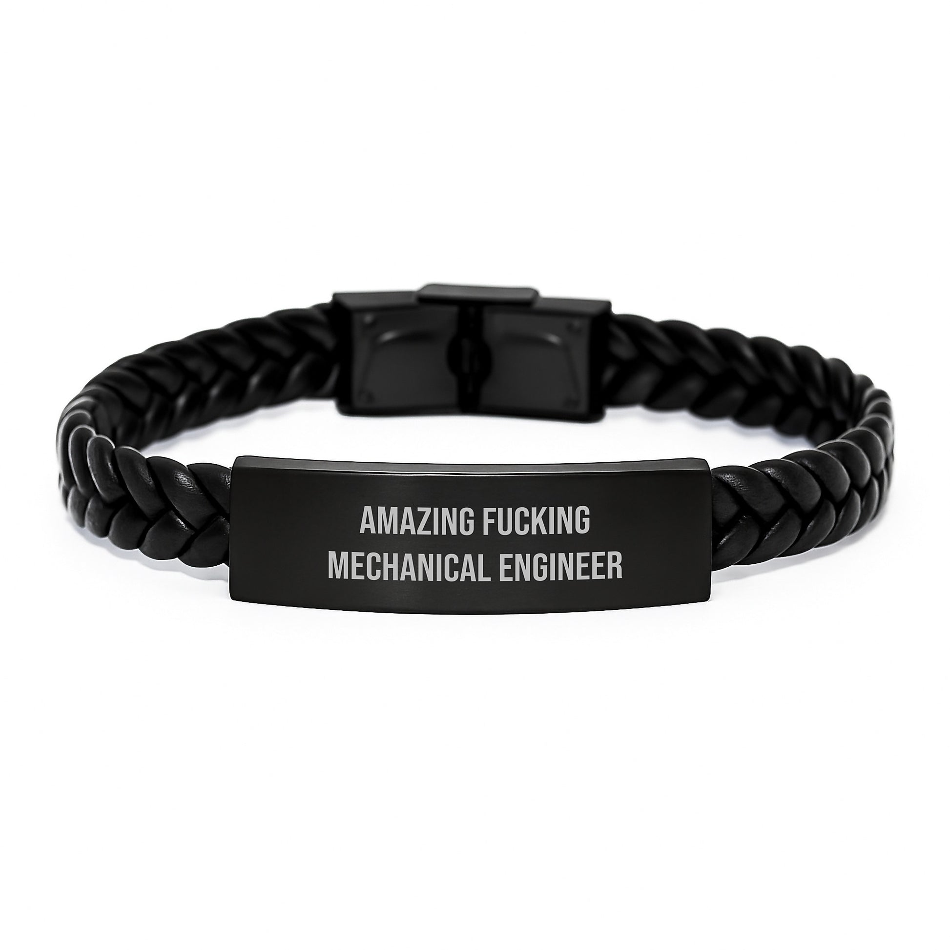 Inspirational Mechanical Engineer Gifts Funny Quote Interlaced Leather Bracelet for Men and Women - Gifts from Friends or Family for Graduation Unique Gifts - Image 1