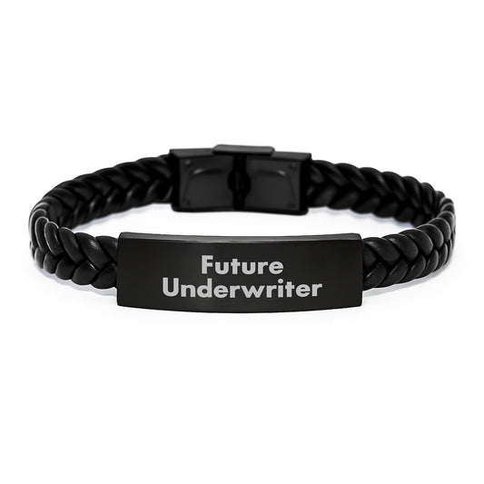 Underwriter Funny Quote Interlaced Leather Birthday Unique Gift for Friends, Coworkers, Family, Dads from Future Underwriters - Image 1