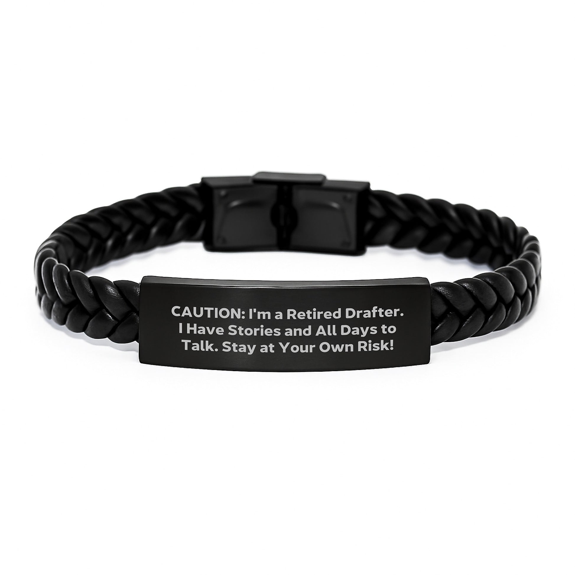 Funny Drafter Gifts from Men to Friends - Interlaced Leather Birthday Unique Gifts for Retired Drafter - Image 1