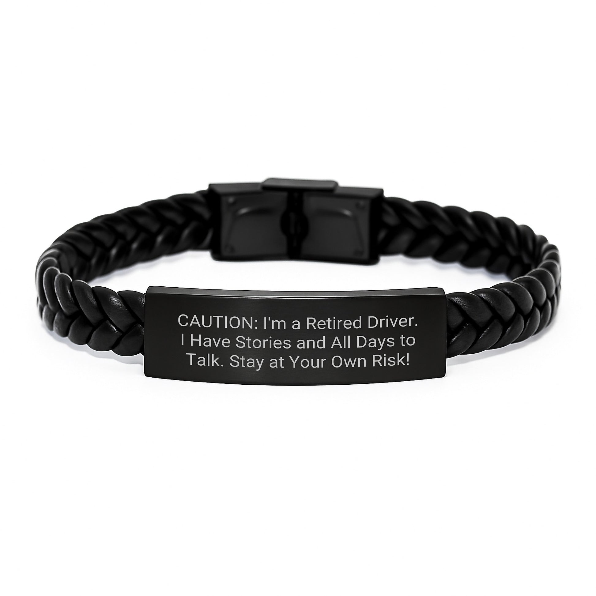 Funny Driver Gifts from Men to Driver Friends - Interlaced Leather Bracelet, Birthday Unique Gifts for Him - Image 1