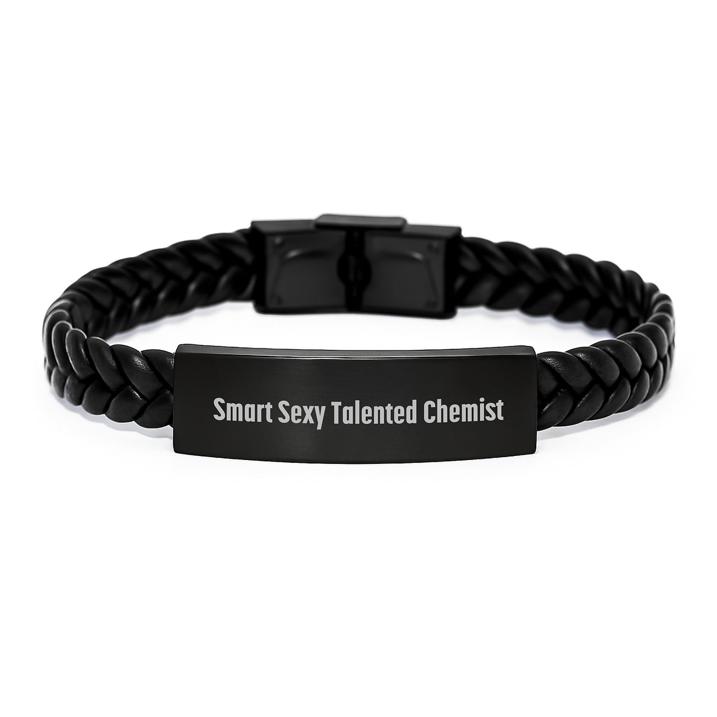 Smart Sexy Talented Chemist Birthday Unique Gift Ideas for Men Women Friends Coworkers Family - Interlaced Leather Bracelet with Stainless Steel and PU Leather - Image 1