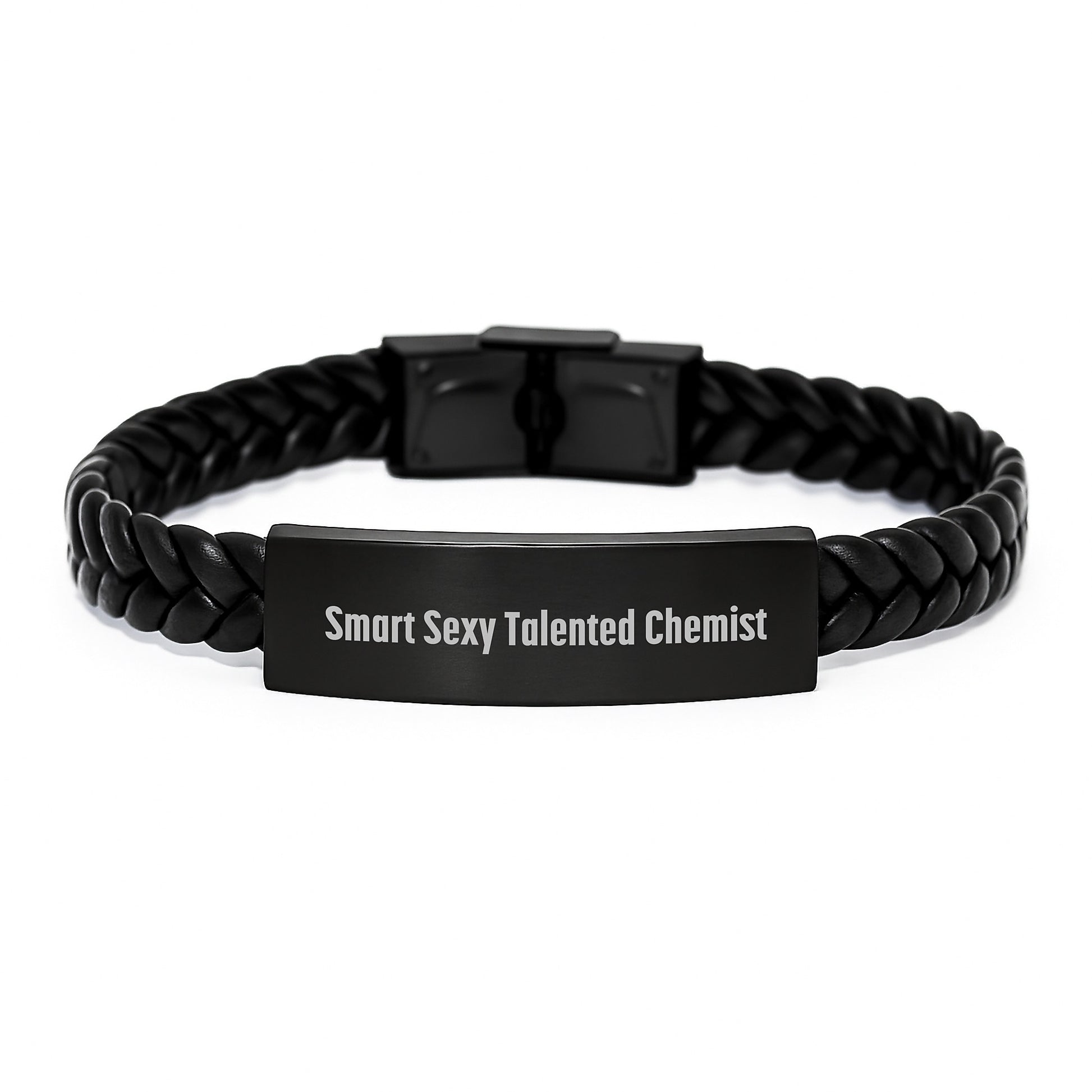 Smart Sexy Talented Chemist Birthday Unique Gift Ideas for Men Women Friends Coworkers Family - Interlaced Leather Bracelet with Stainless Steel and PU Leather - Image 1