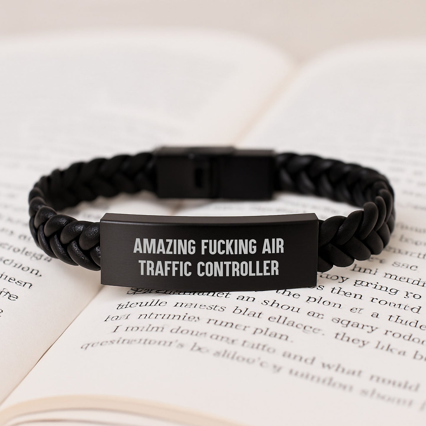 Air Traffic Controller Gifts, Funny Quote Interlaced Leather Bracelet, Graduation Unique Gifts from Men to Air Traffic Controller - Image 3
