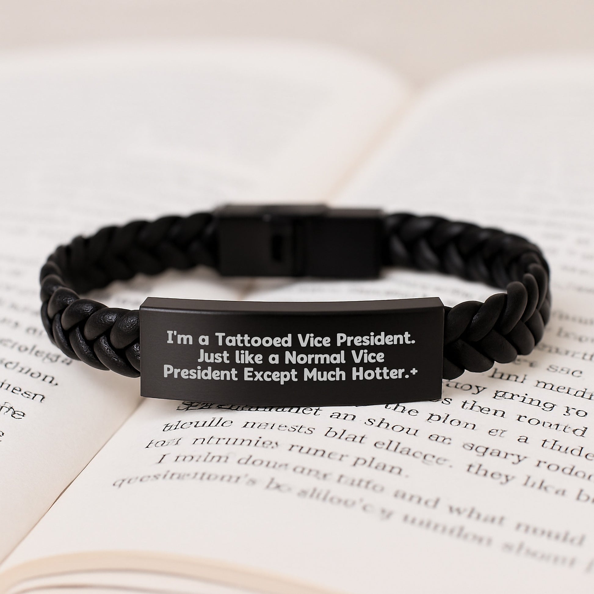 Vice President Gifts Funny Quote Interlaced Leather Bracelets for Men and Women Friends Family - Unique Graduation Gifts from Friends and Family - Image 3