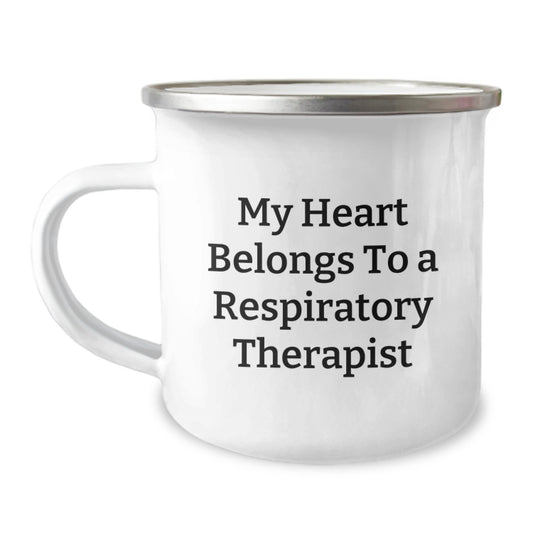 Funny Inspirational Quote Gifts for Respiratory Therapist, Camping Mug, Graduation Unique Gifts from Friends to Respiratory Therapist, 12 oz Stainless Steel with Enamel Finish - Image 1