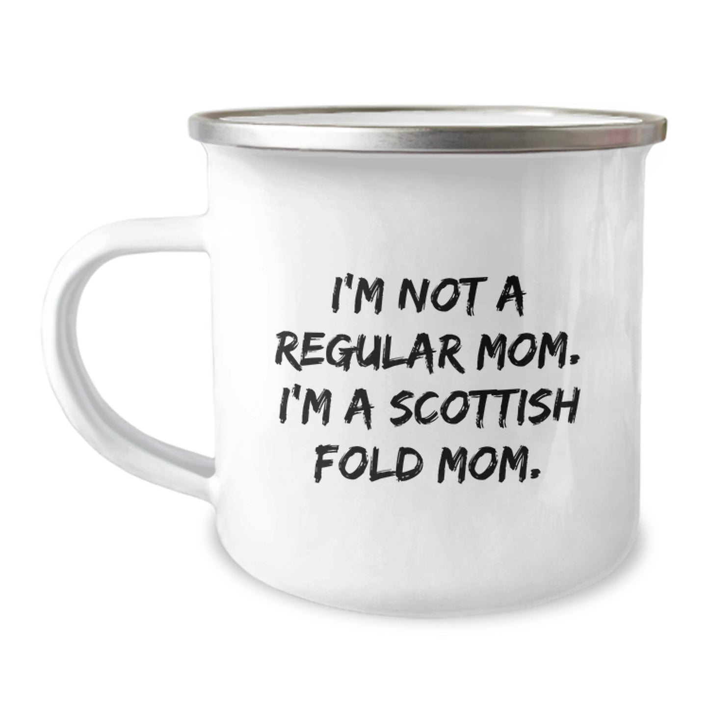 Unique Scottish Fold Cat Gifts from Mom to Friend for Graduation - Camping Mug, Funny Quote, 12 oz Stainless Steel - Image 1