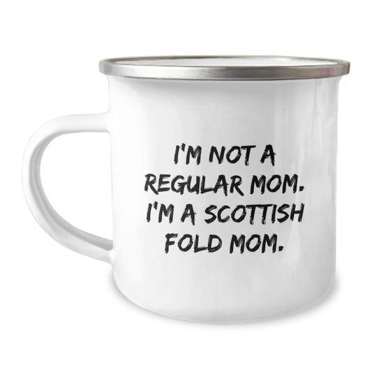 Unique Scottish Fold Cat Gifts from Mom to Friend for Graduation - Camping Mug, Funny Quote, 12 oz Stainless Steel - Image 1