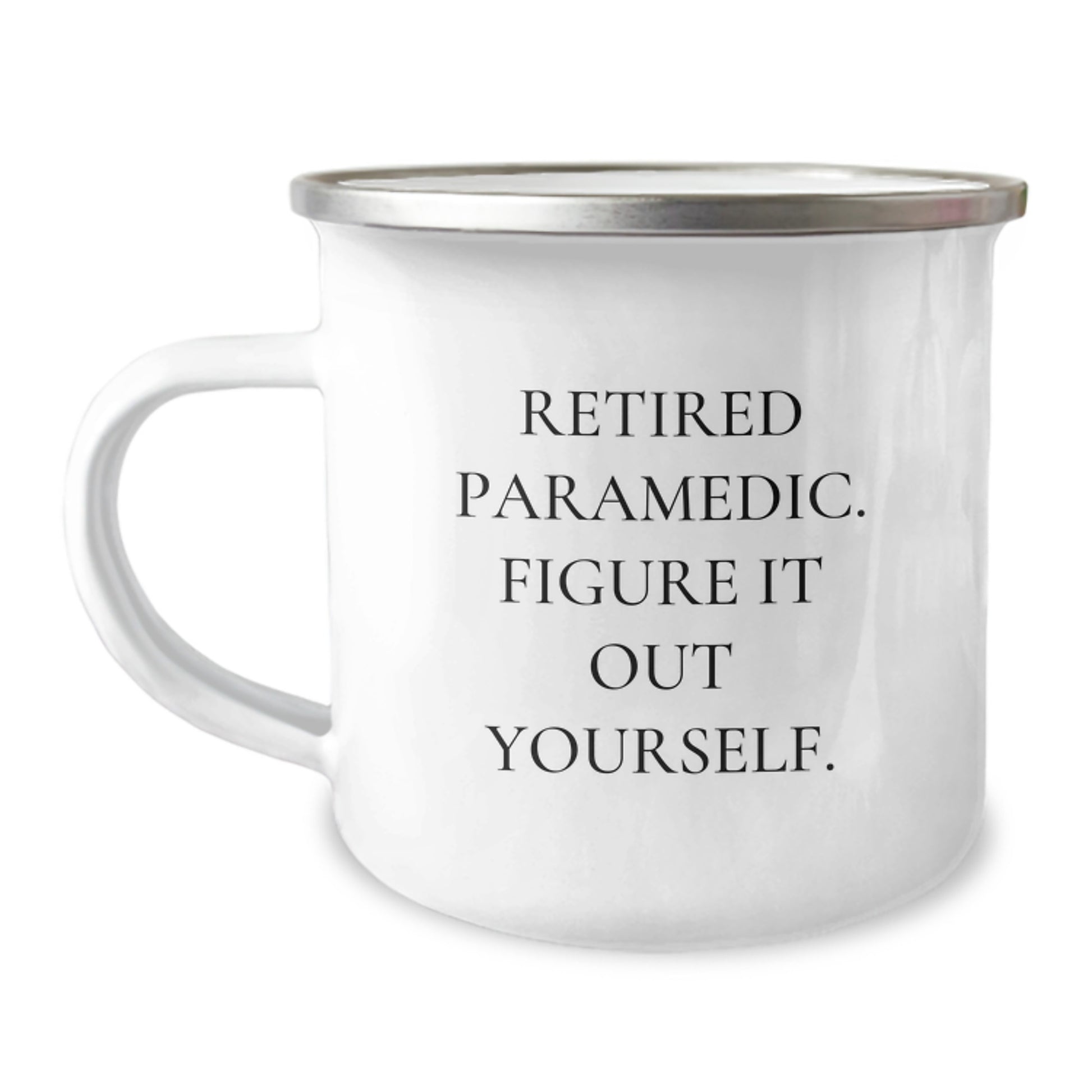 Rescue Worker Gifts from Friends, Funny Retired Rescue Worker Quote, 12 oz Camping Mug for Birthday - Image 1
