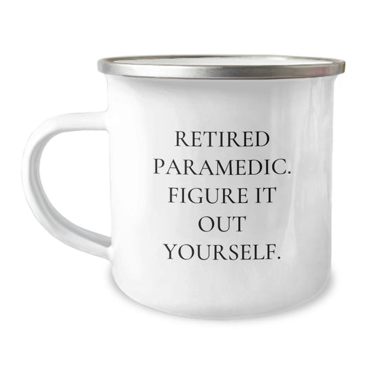 Rescue Worker Gifts from Friends, Funny Retired Rescue Worker Quote, 12 oz Camping Mug for Birthday - Image 1