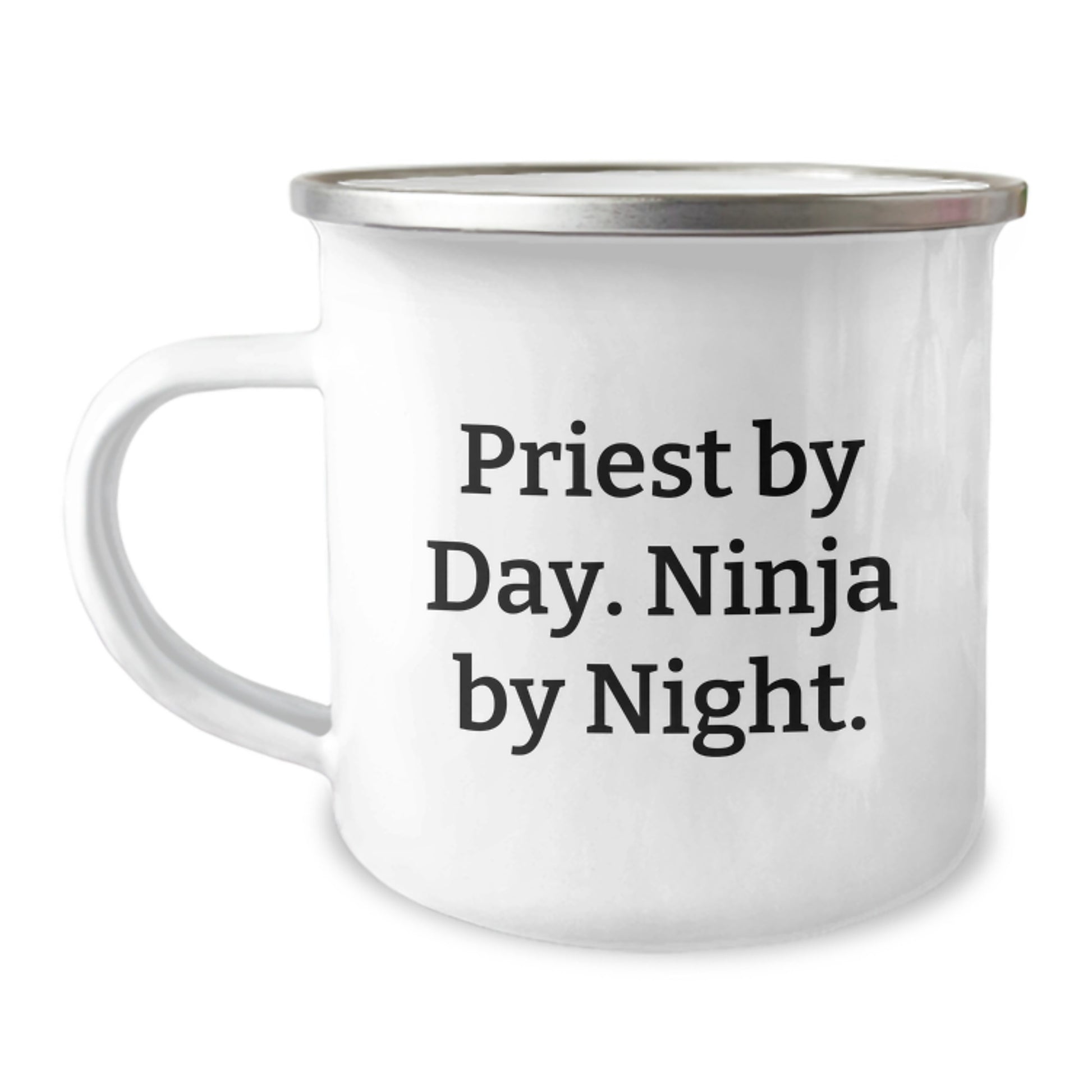 Priest Gifts by Day, Camping Mug by Night - Funny Quote Graduation Unique Gifts from Men to Priest - Image 1