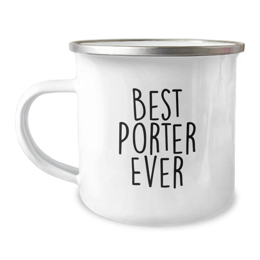 Funny Porter Gifts for Him, Best Camping Mug for Men, Graduation University Mug, 'Best Porter Ever' Quote, Gifts from Family, Gifts for Porter - Image 1